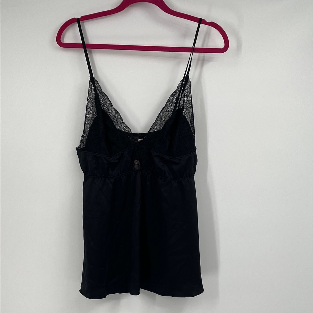 Victoria's Secret Black Cami Lingerie with Lace Detail Size Large
